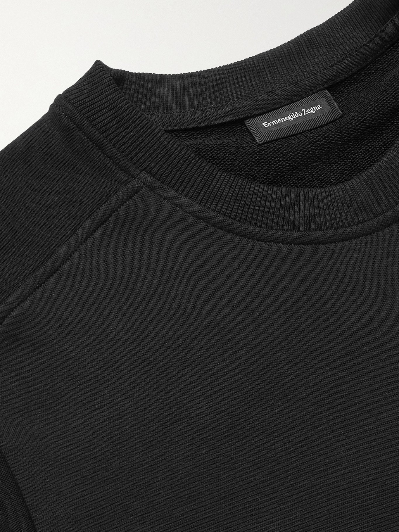 ERMENEGILDO ZEGNA - Logo-Detailed Loopback Cotton-Blend Jersey ...