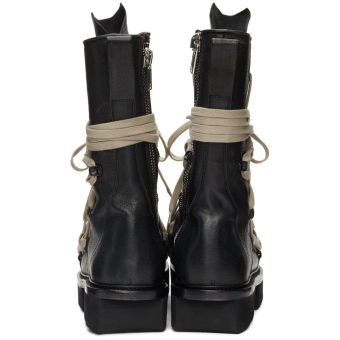 rick owens lace up boots