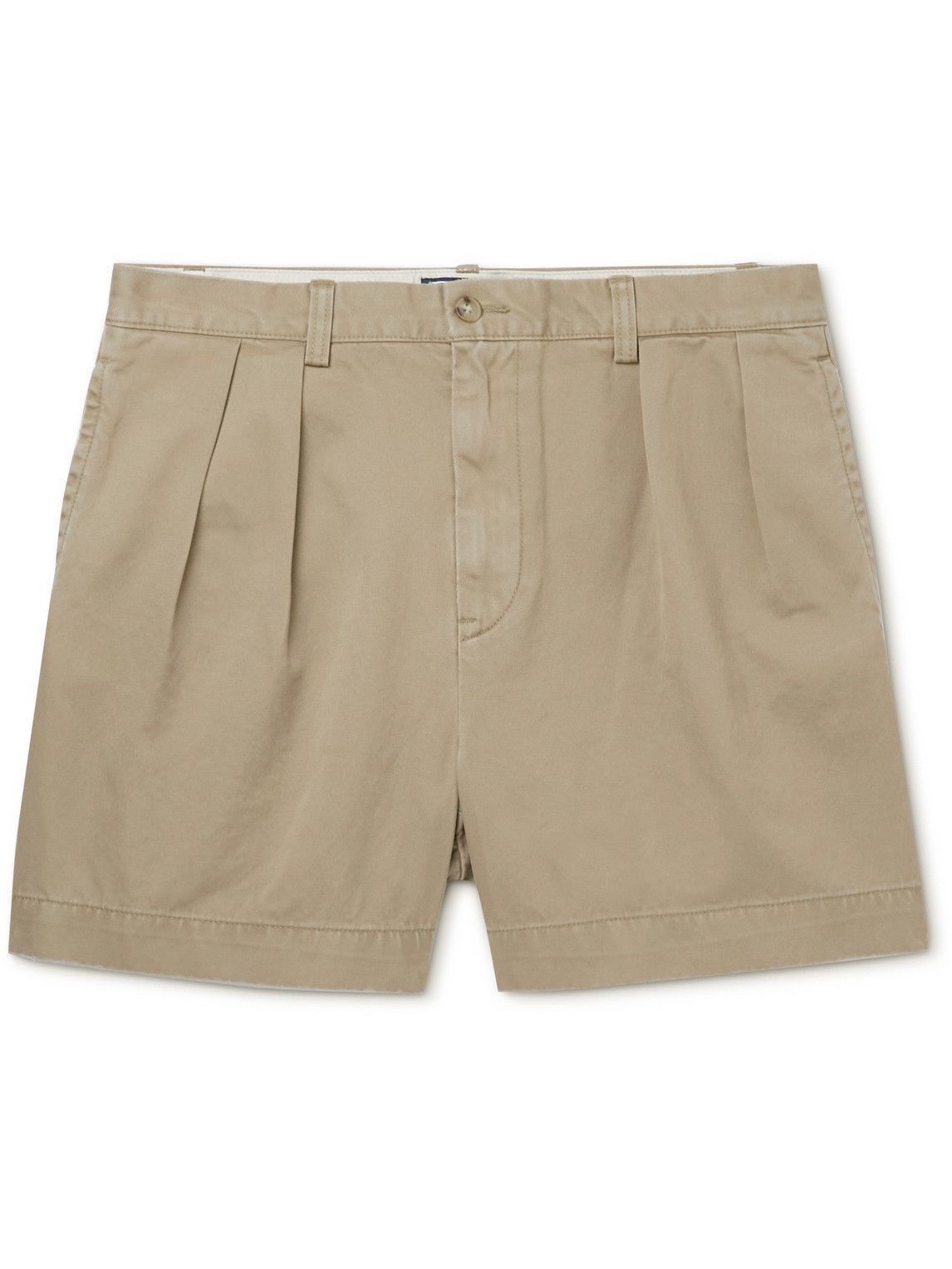 Polo Ralph Lauren - Cormac Straight-Leg Pleated Cotton-Twill Shorts - Neutrals