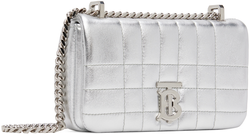 Burberry Silver Mini Lola Crossbody Bag Burberry