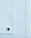 Brooks Brothers Men's Stretch Regent Regular-Fit Dress Shirt, Non-Iron Poplin English Collar French Cuff Gingham | Light Blue