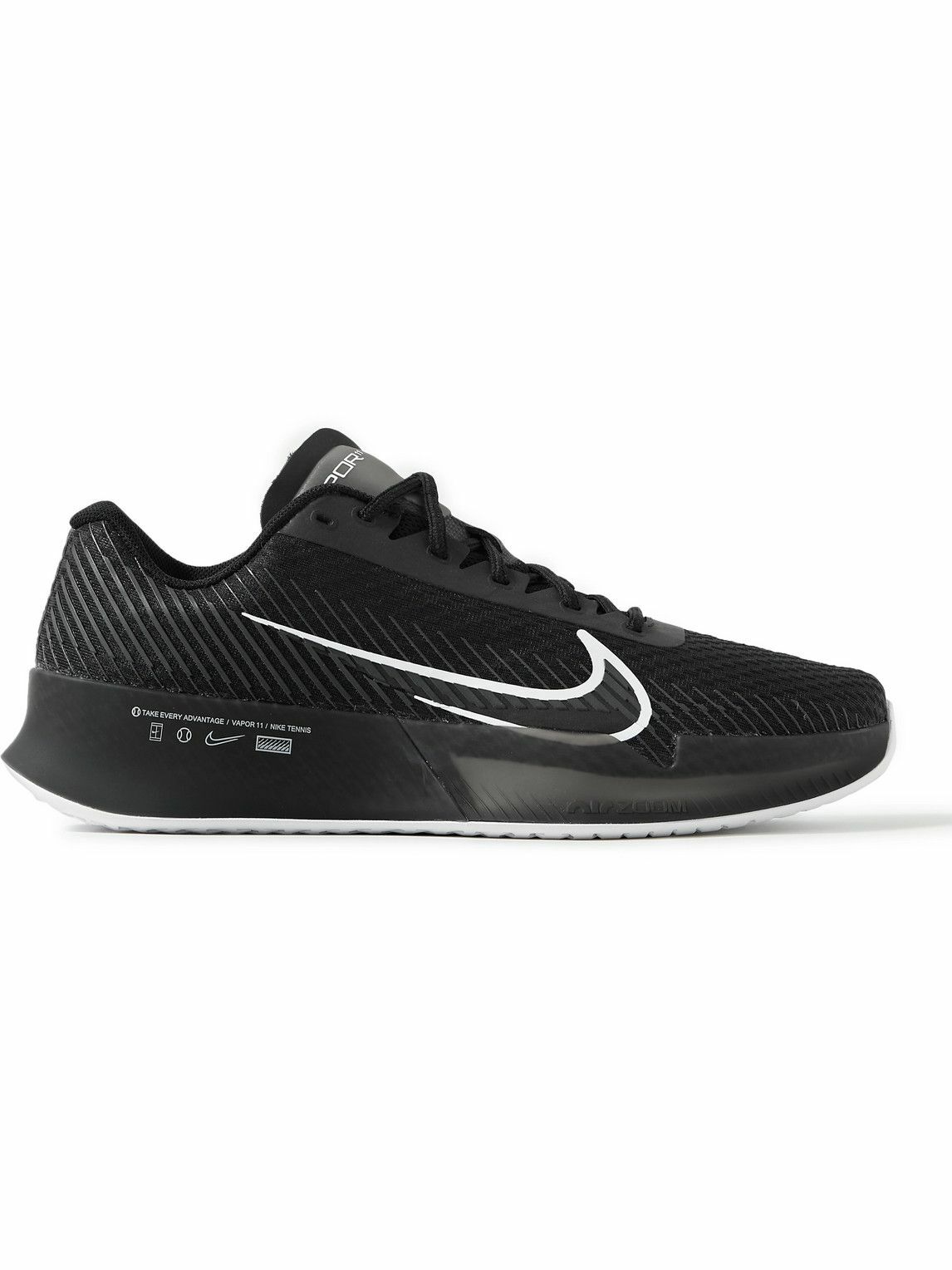 Nike Tennis - Air Zoom Vapor 11 Rubber-Trimmed Mesh Tennis Sneakers ...