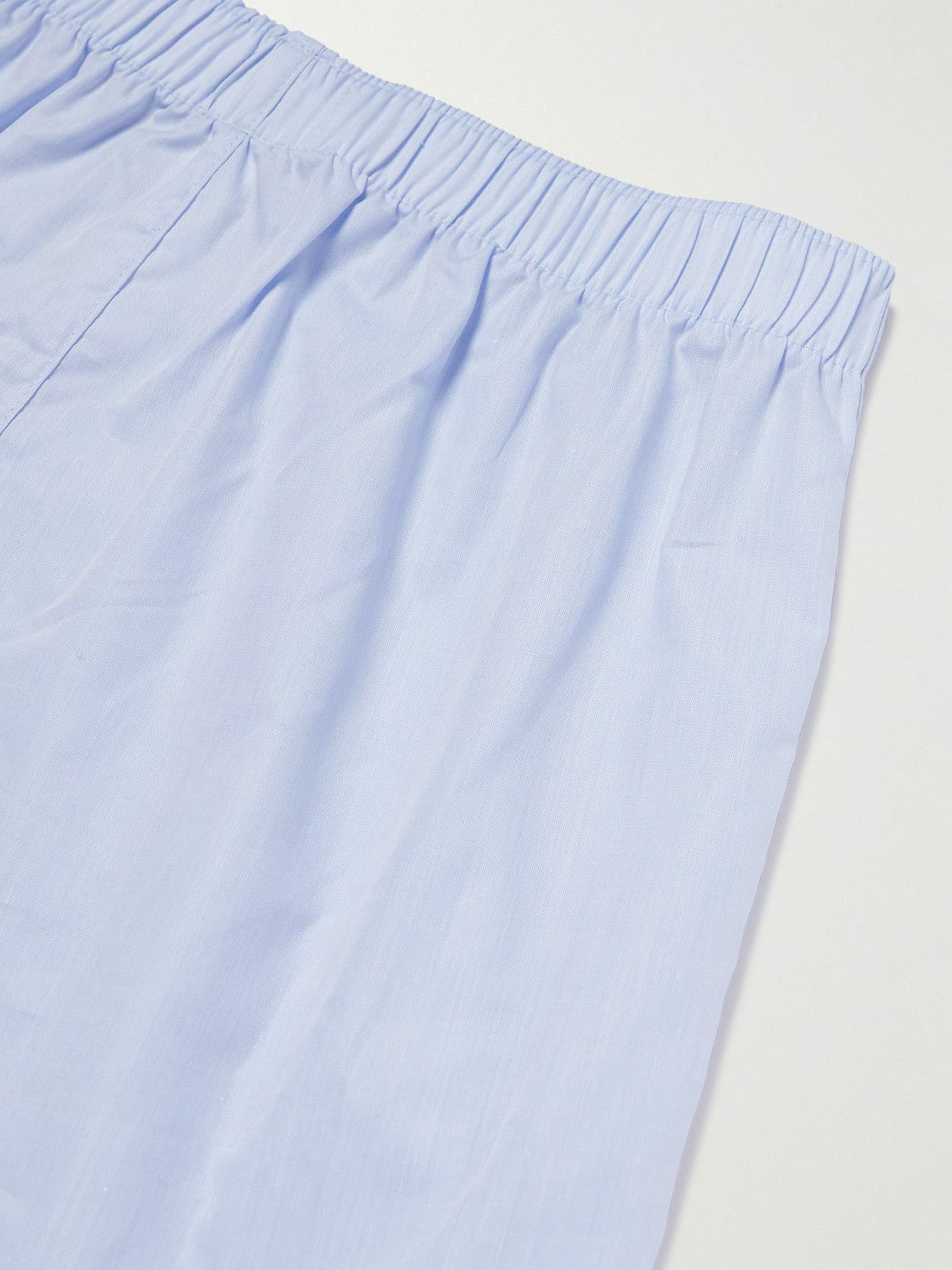 Hanro - Mercerised Cotton Boxer Shorts - Blue Hanro