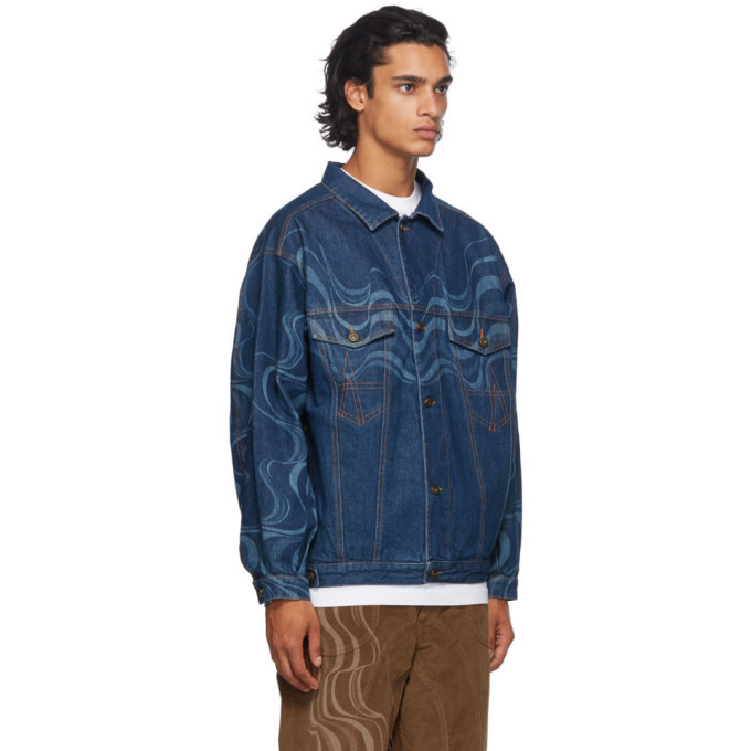 Ahluwalia Blue Denim Signature Jacket Ahluwalia Studio