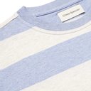 Oliver Spencer - Paz Striped Mélange Cotton-Jersey T-Shirt - Light blue