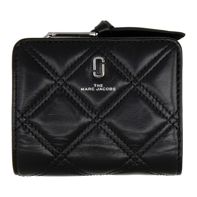 marc jacobs black quilted wallet