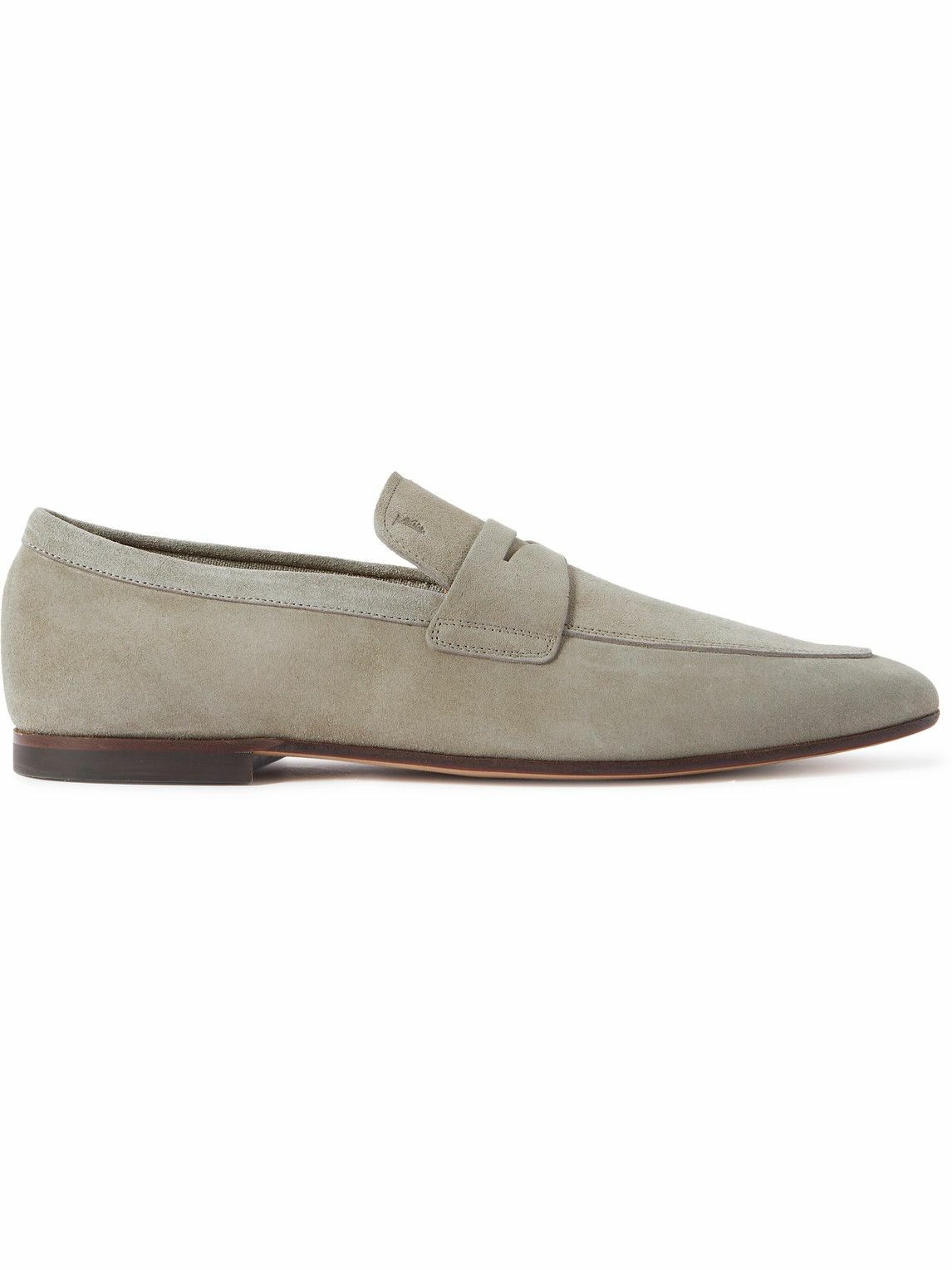 Tods Suede Penny Loafers Neutrals Tods 1007