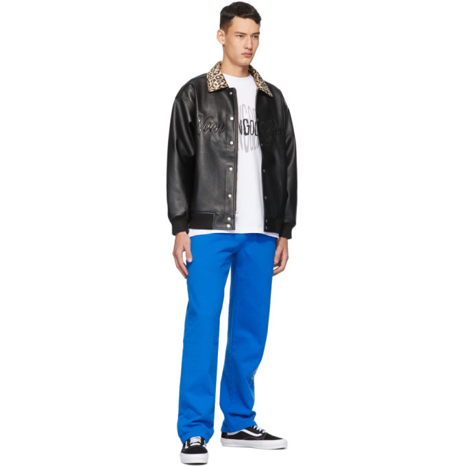 Noon Goons Black Faux-Leather Fly By Jacket Noon Goons