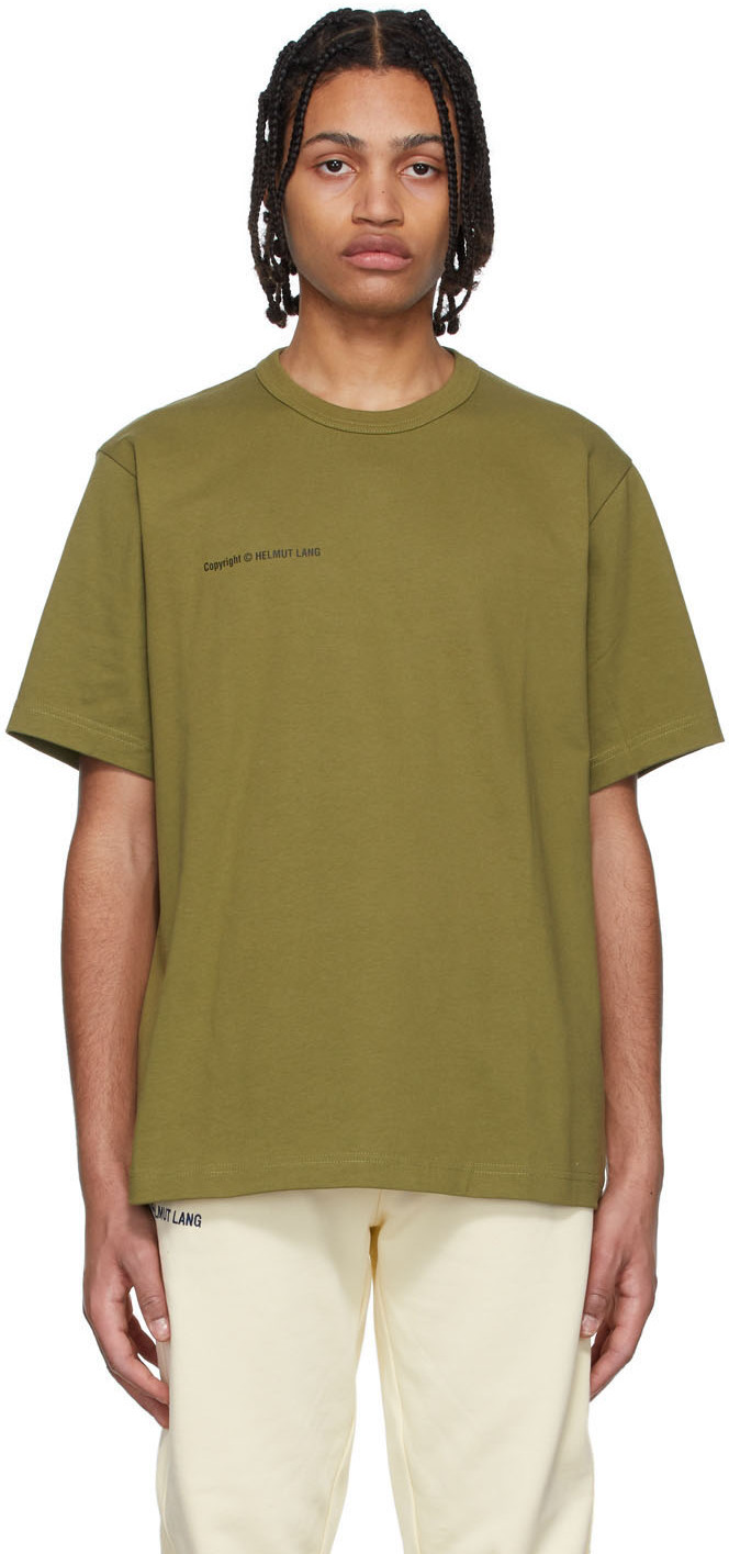 Helmut Lang Green Cotton T-Shirt Helmut Lang
