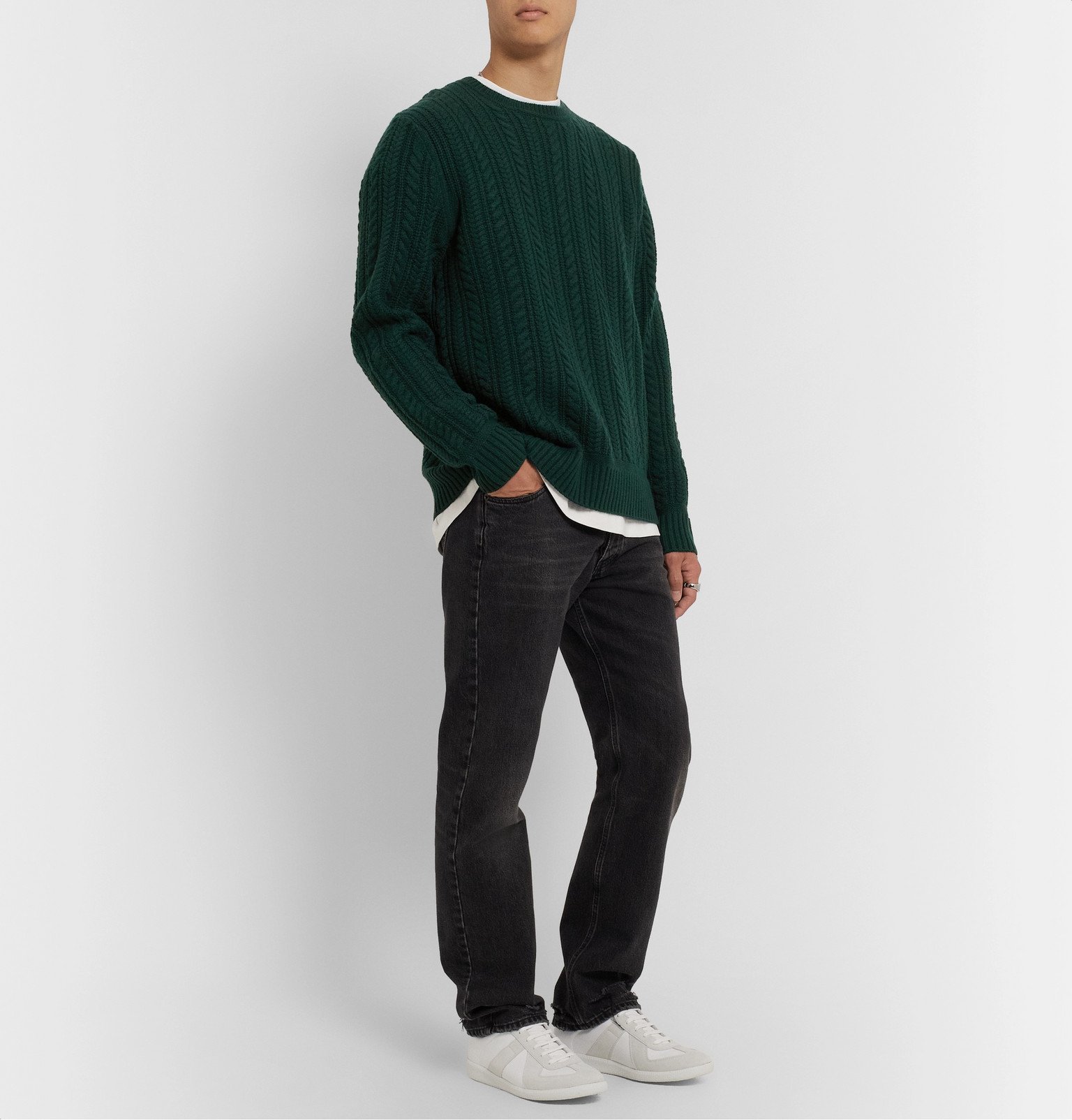 Burberry - Cable-Knit Cashmere Sweater - Green Burberry