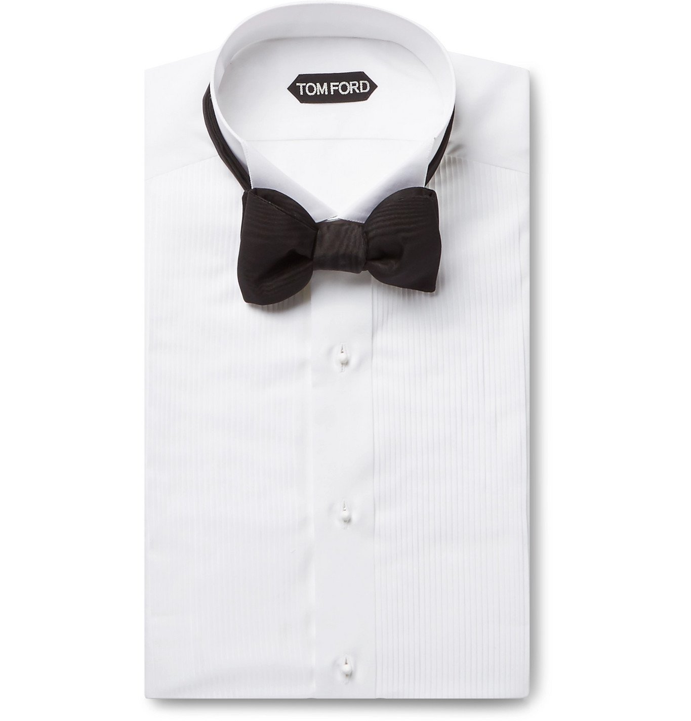 White Slim-Fit Wing-Collar Bib-Front 