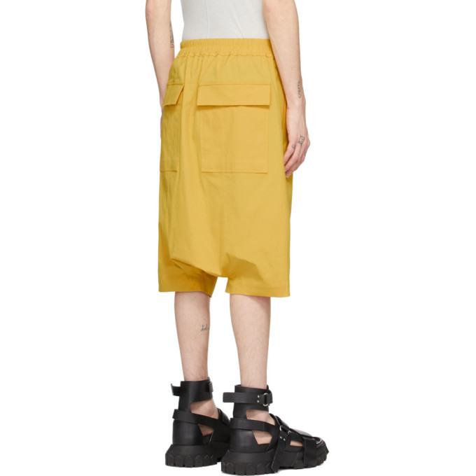 Rick Owens Yellow Ricks Pods Shorts Rick Owens