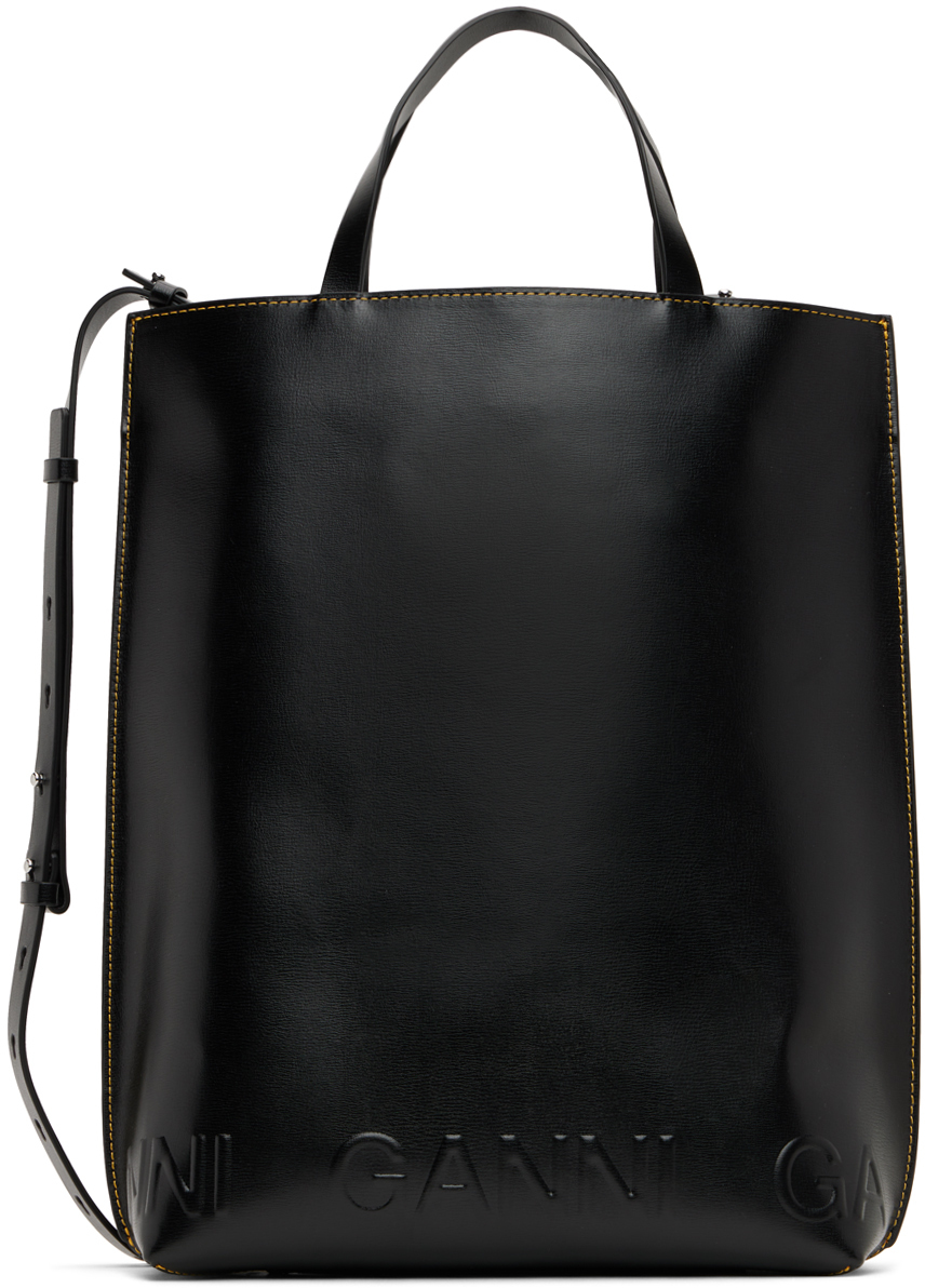 GANNI Black Medium Banner Tote GANNI