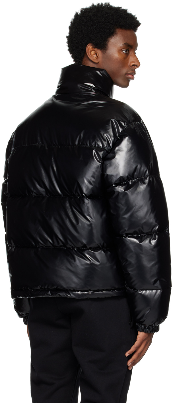 Moschino Black Shiny Puffer Jacket Moschino