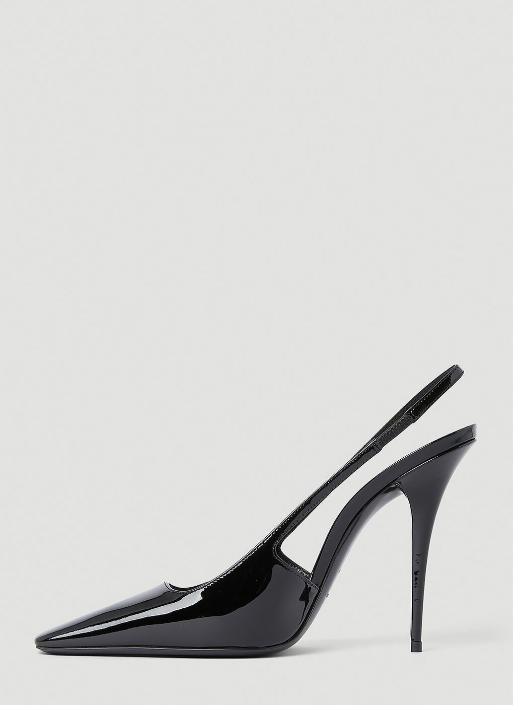 Blade Slingback High Heels in Black Saint Laurent