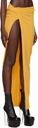 Rick Owens Yellow Twisted Slit Miniskirt