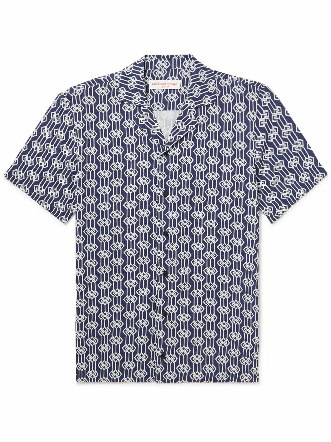 Orlebar Brown - Travis Waypoint Camp-Collar Printed Voile Shirt - Blue ...