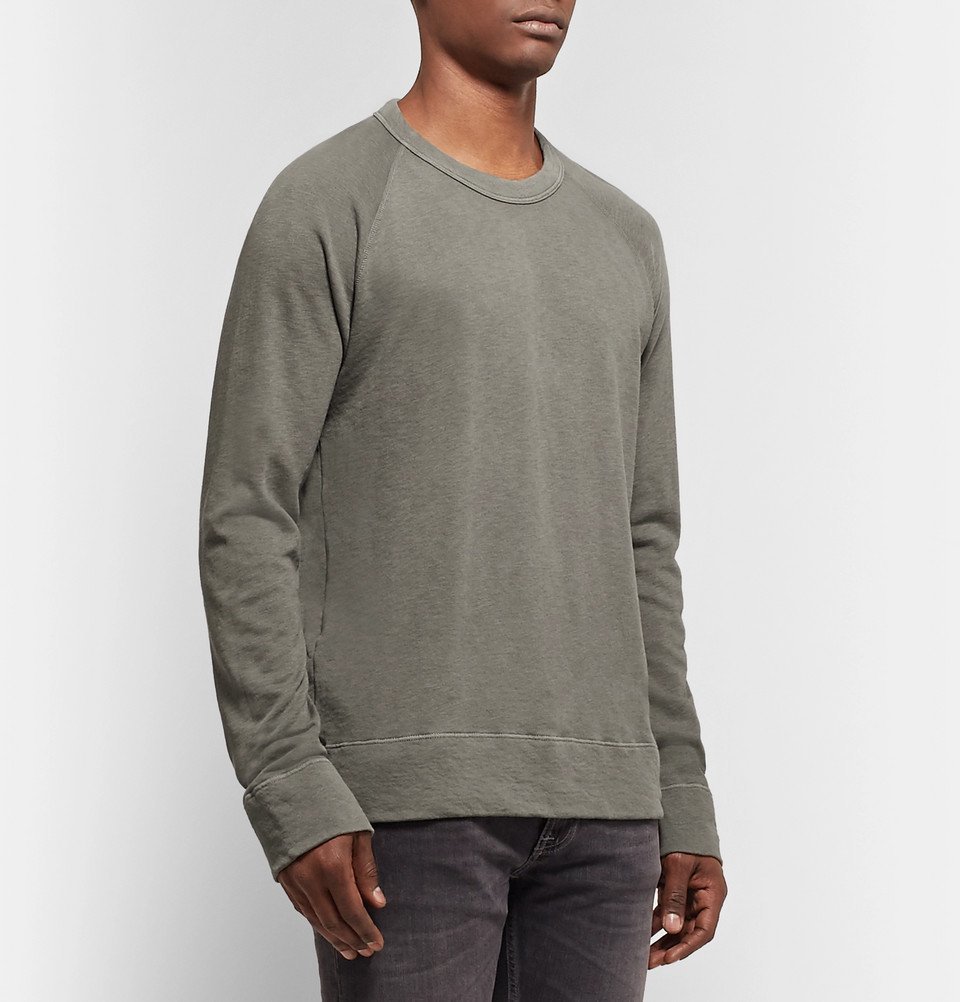James Perse Loopback Supima Cotton-jersey Sweatshirt in Grey for Men Mens Clothing Activewear gym and workout clothes Sweatshirts 