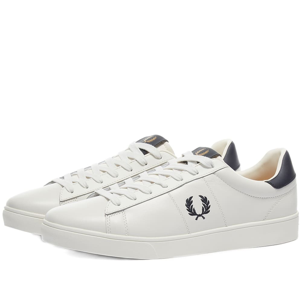 Anesthesie Handelsmerk idee Fred Perry Men's Spencer Leather Sneakers in Porcelain Fred Perry