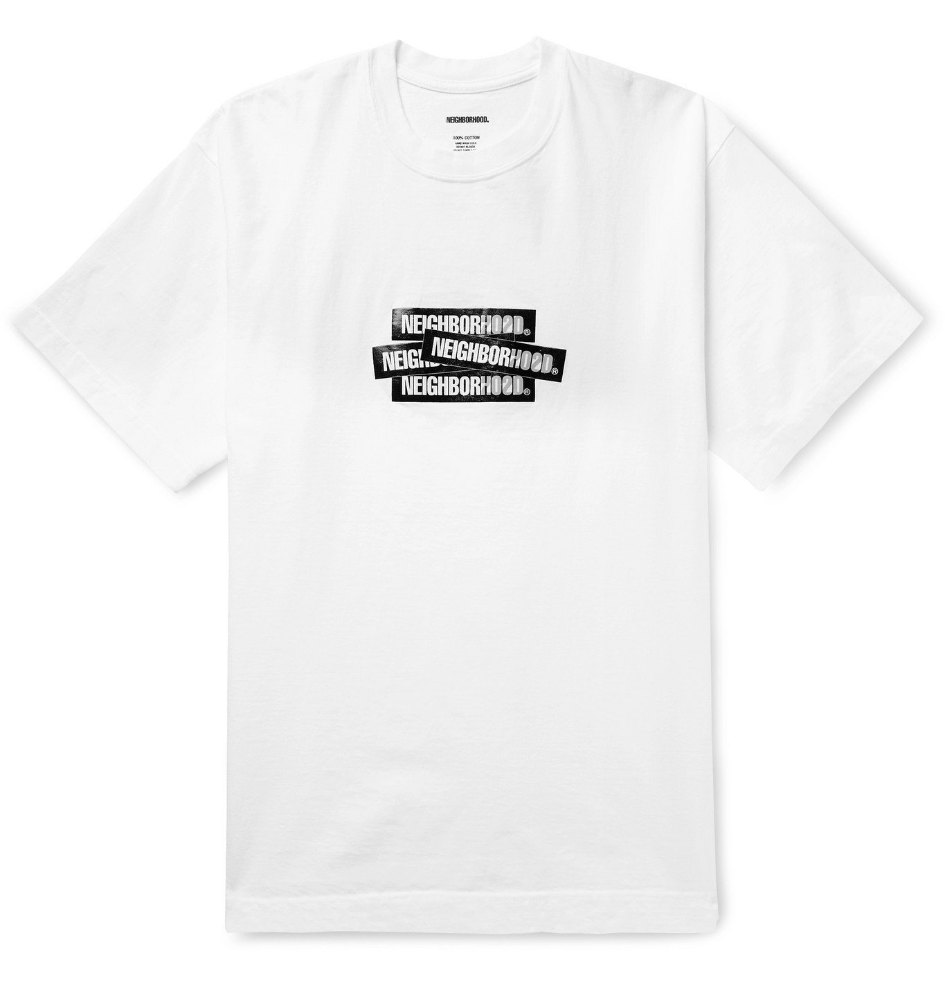 Neighborhood - Decal Logo-Print Cotton-Jersey T-Shirt - White Neighborhood