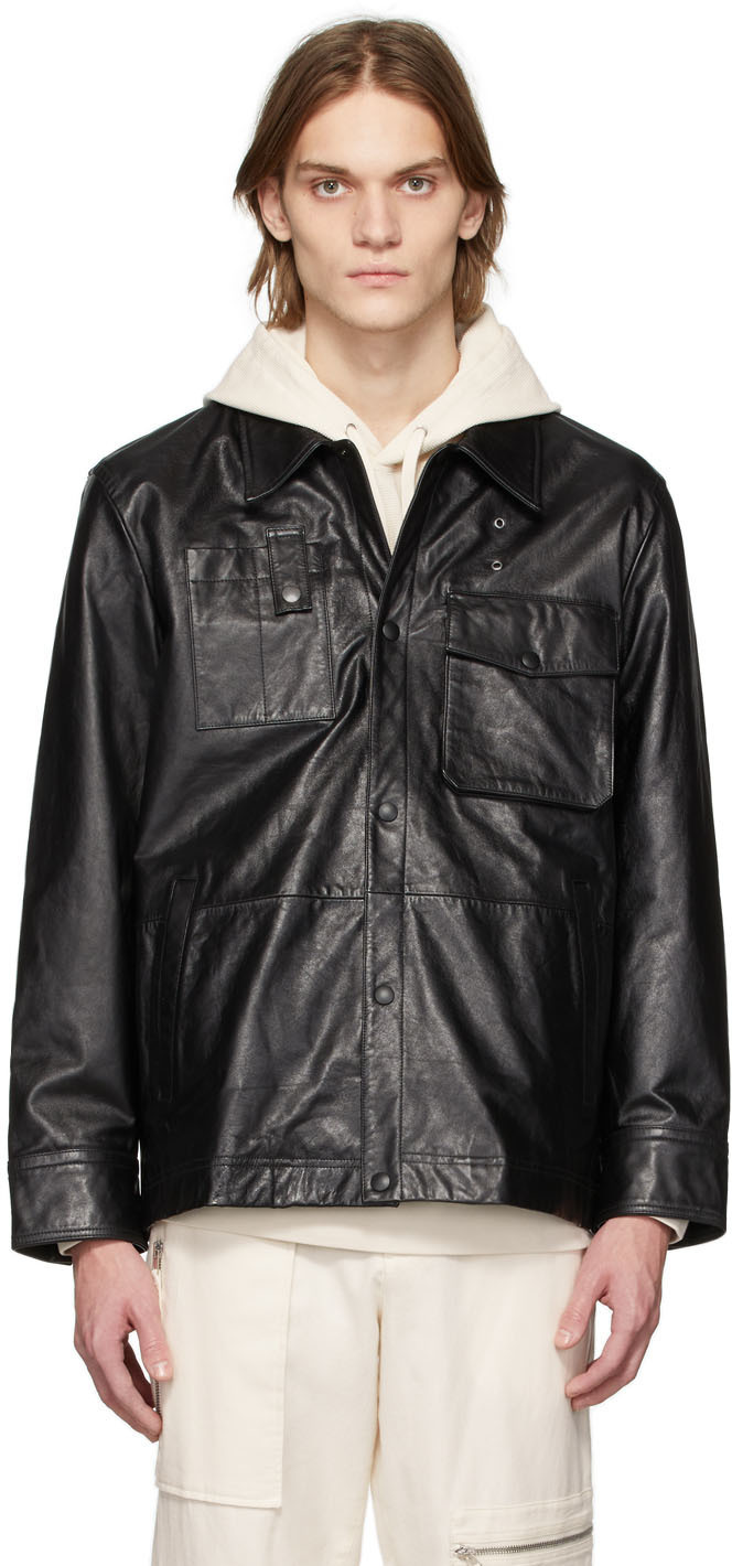 Photo: Helmut Lang Black Leather Jacket