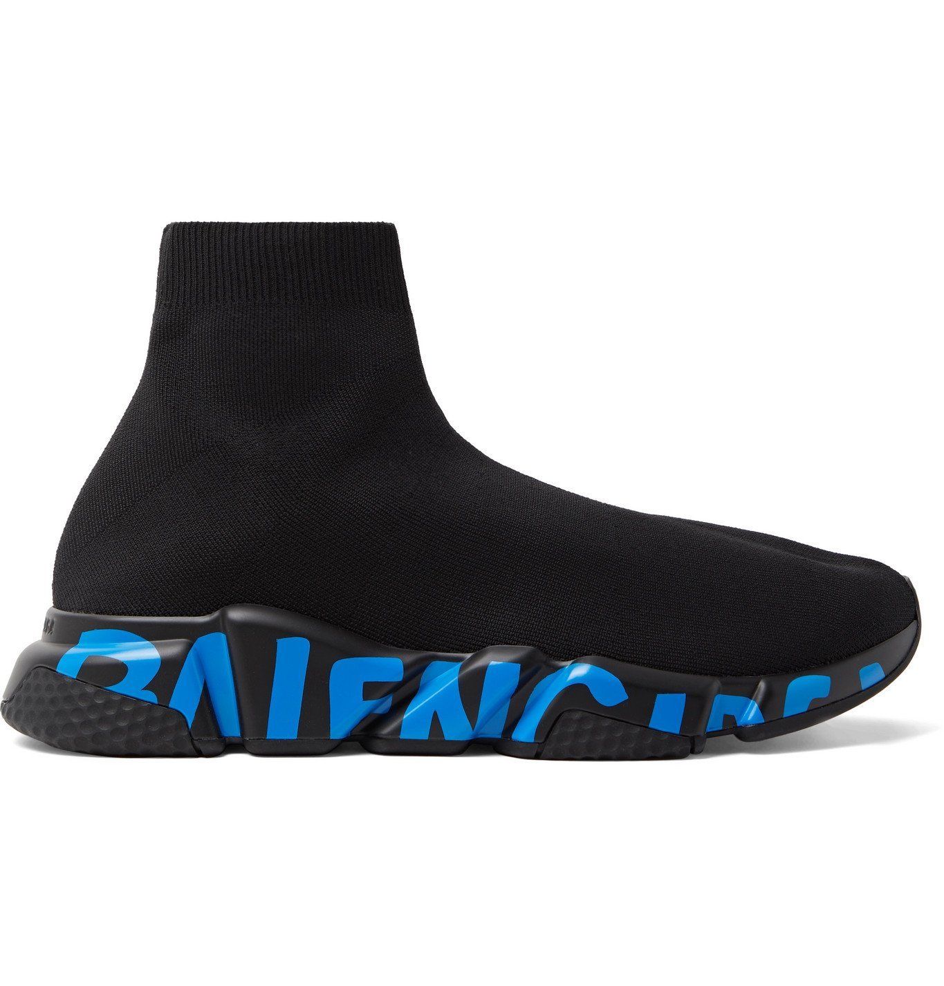 BALENCIAGA Speed Sock LogoPrint StretchKnit SlipOn