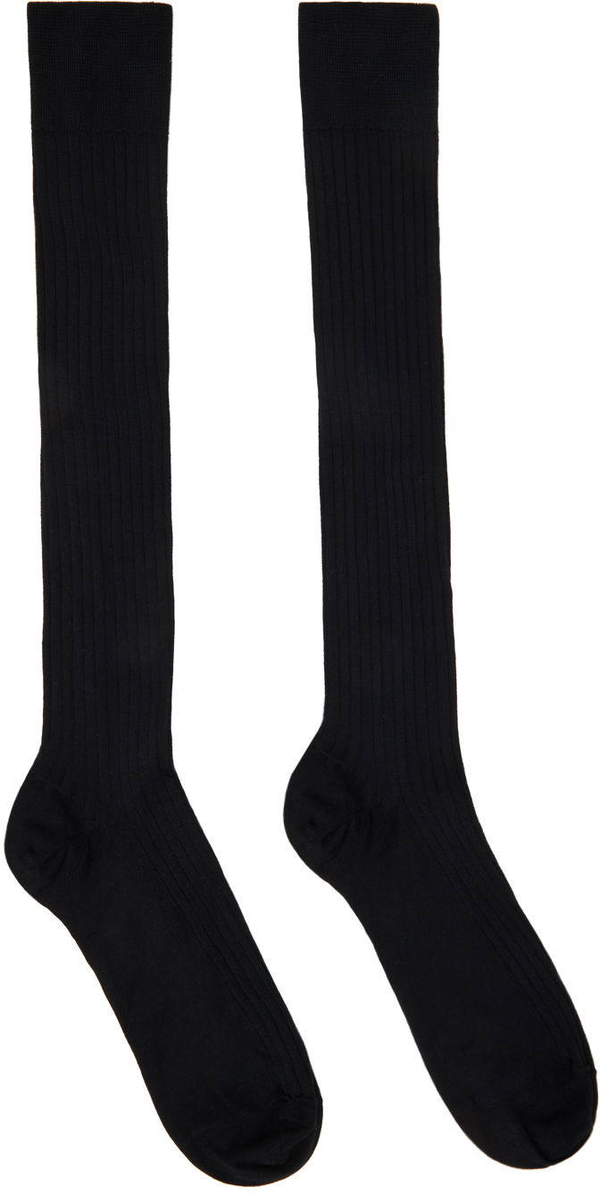 Wolford Black KneeHigh Socks Wolford