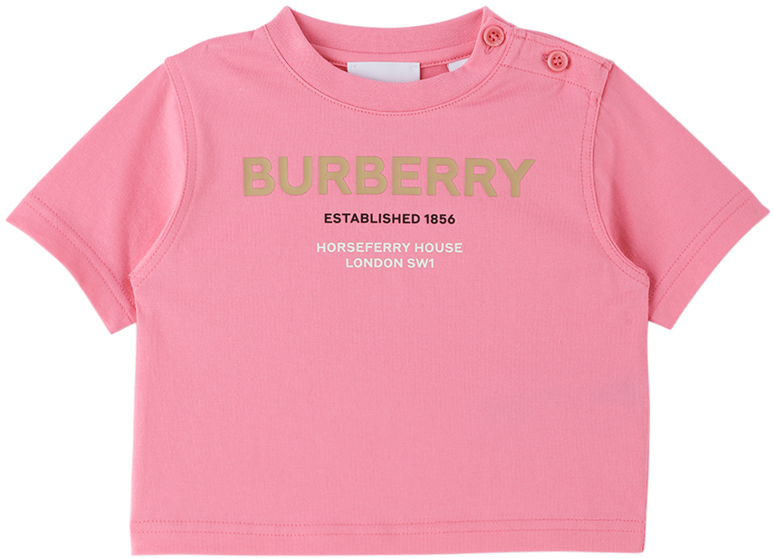 Burberry Baby Pink 'Horseferry' TShirt Burberry