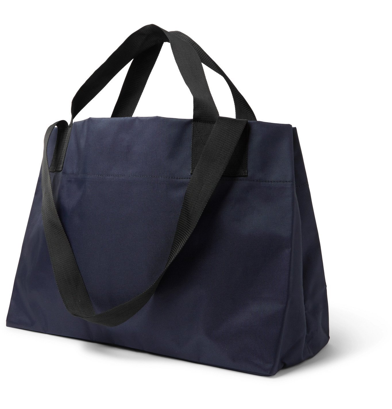 OLIVER SPENCER - Leather-Trimmed Nylon Tote Bag - Blue