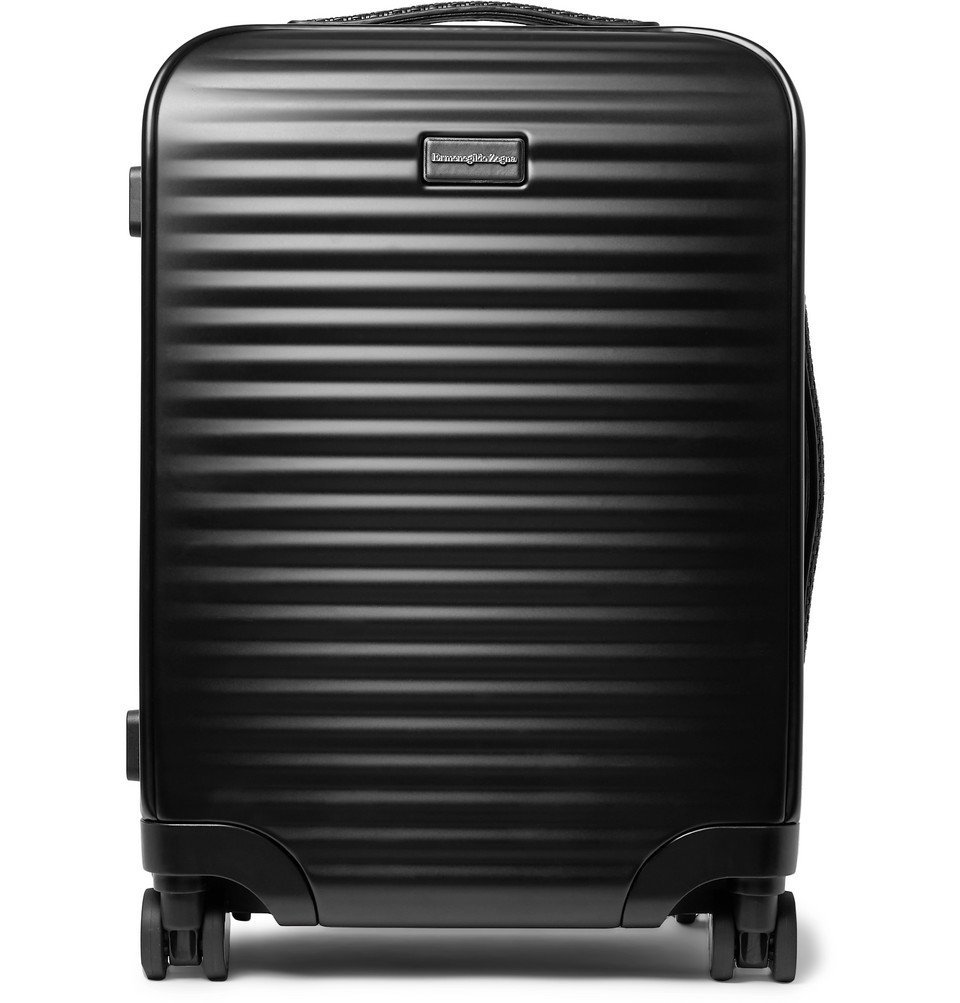 Ermenegildo Zegna LeatherTrimmed Polycarbonate CarryOn Suitcase