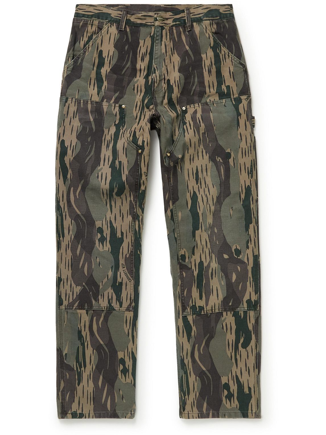 Carhartt WIP - Double Knee Straight-Leg Camouflage-Print Organic Cotton ...
