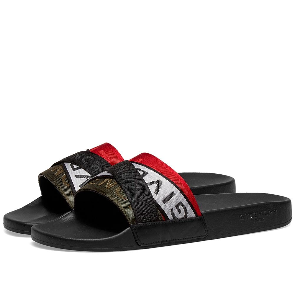 givenchy 4g webbing sandals in rubber