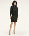 Brooks Brothers Women's Wool Blend Sequin A-Line Skirt | Black