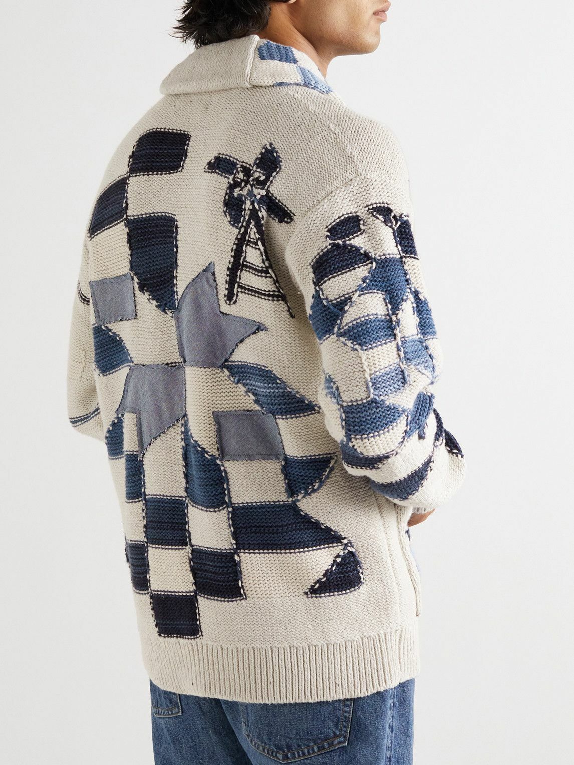 Polo Ralph Lauren - Jacquard-Knit Recycled Cotton-Blend Cardigan - Blue