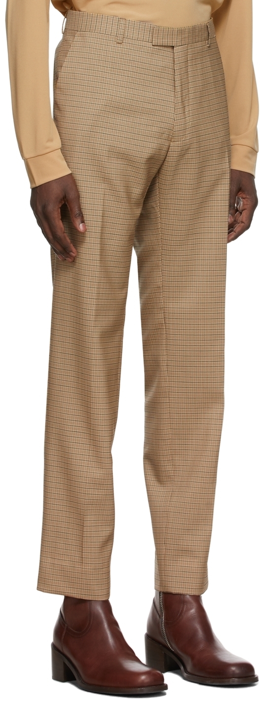 Dries Van Noten Beige Check Suit Dries Van Noten