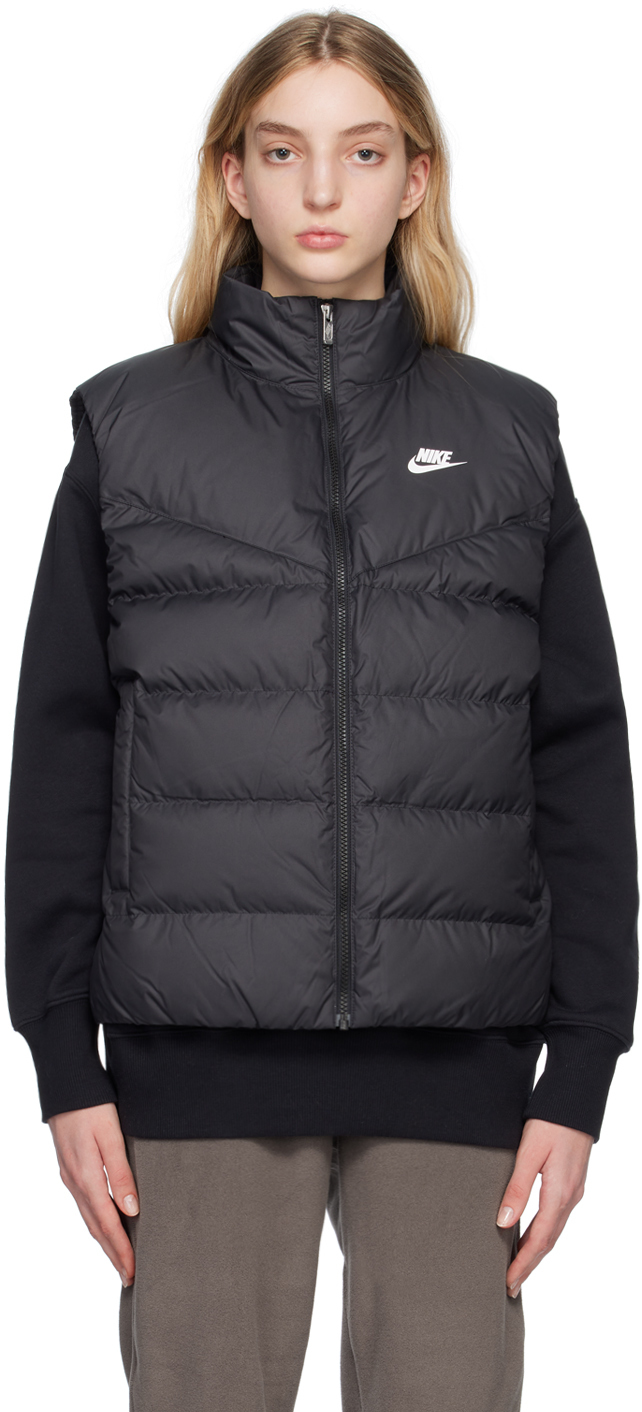 Nike Black Sportswear ThermaFit Windrunner Down Vest Nike