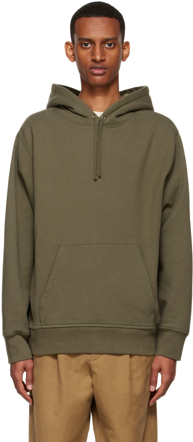 Maison Kitsuné Khaki Organic Cotton Hoodie Maison Kitsune