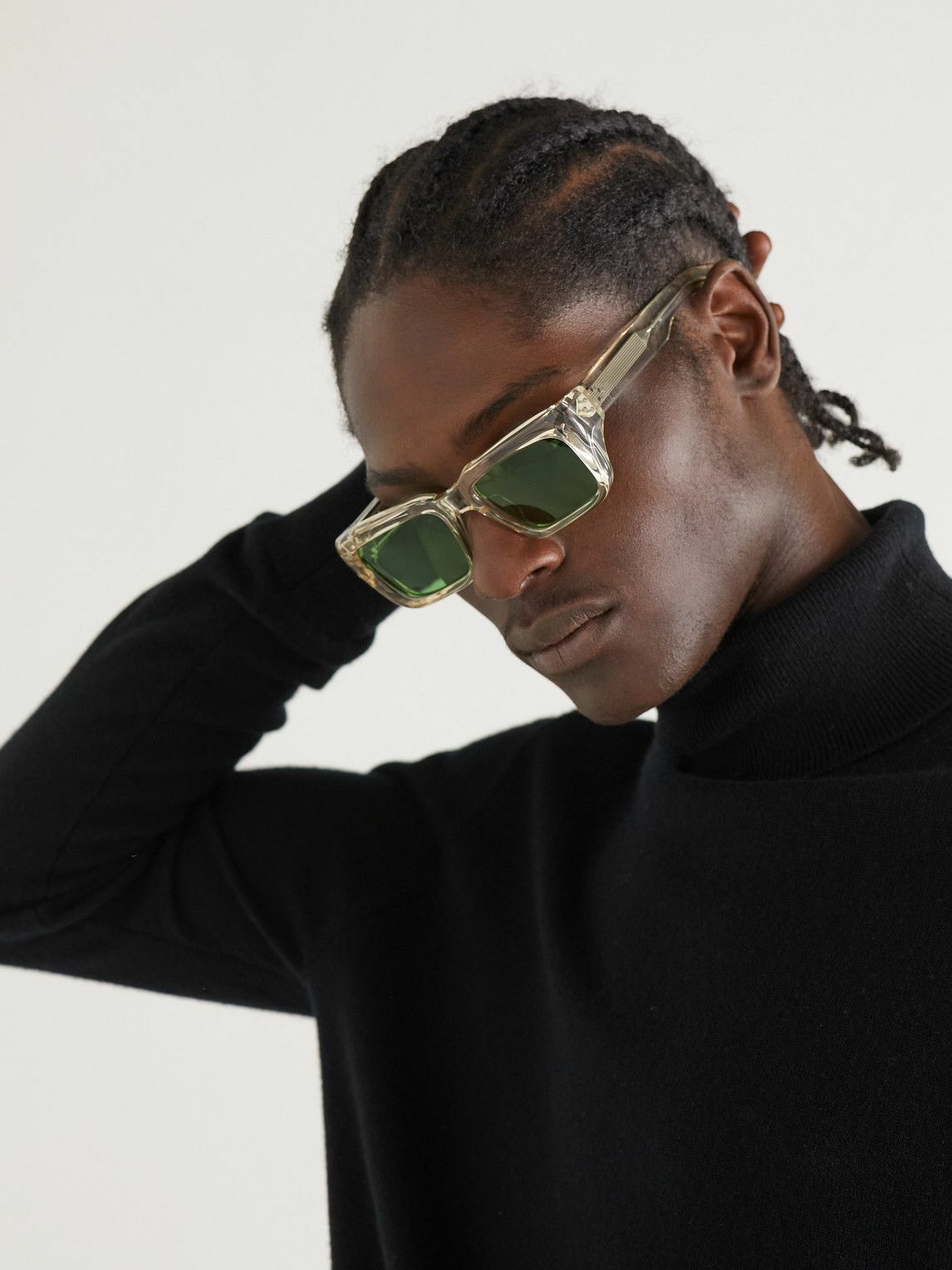 Jacques Marie Mage Walker RectangularFrame Acetate Sunglasses