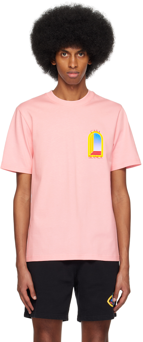 Casablanca Pink L'Arche De Jour T-Shirt Casablanca