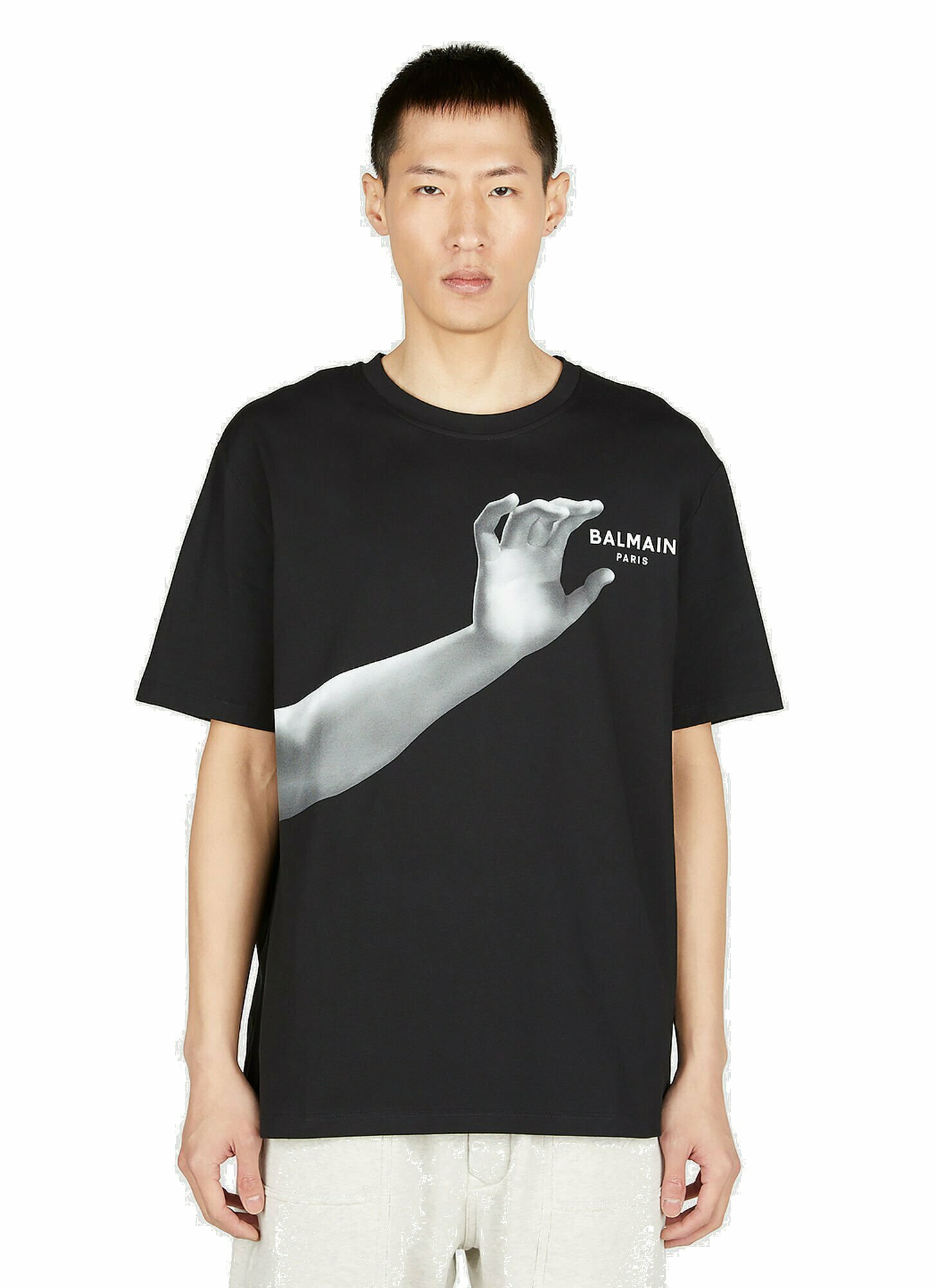 Photo: Balmain - Statue Print T-Shirt in Black