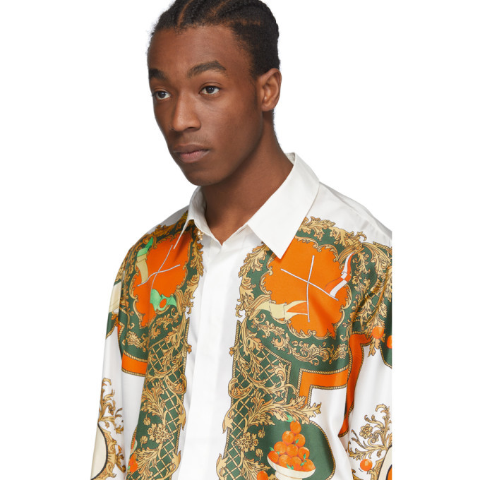 men's shirt with oranges