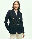 Brooks Brothers Women's Cotton Pique Structured Knit Blazer | Navy