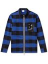 Burberry - Logo-Appliquéd Checked Cotton-Flannel Overshirt - Blue