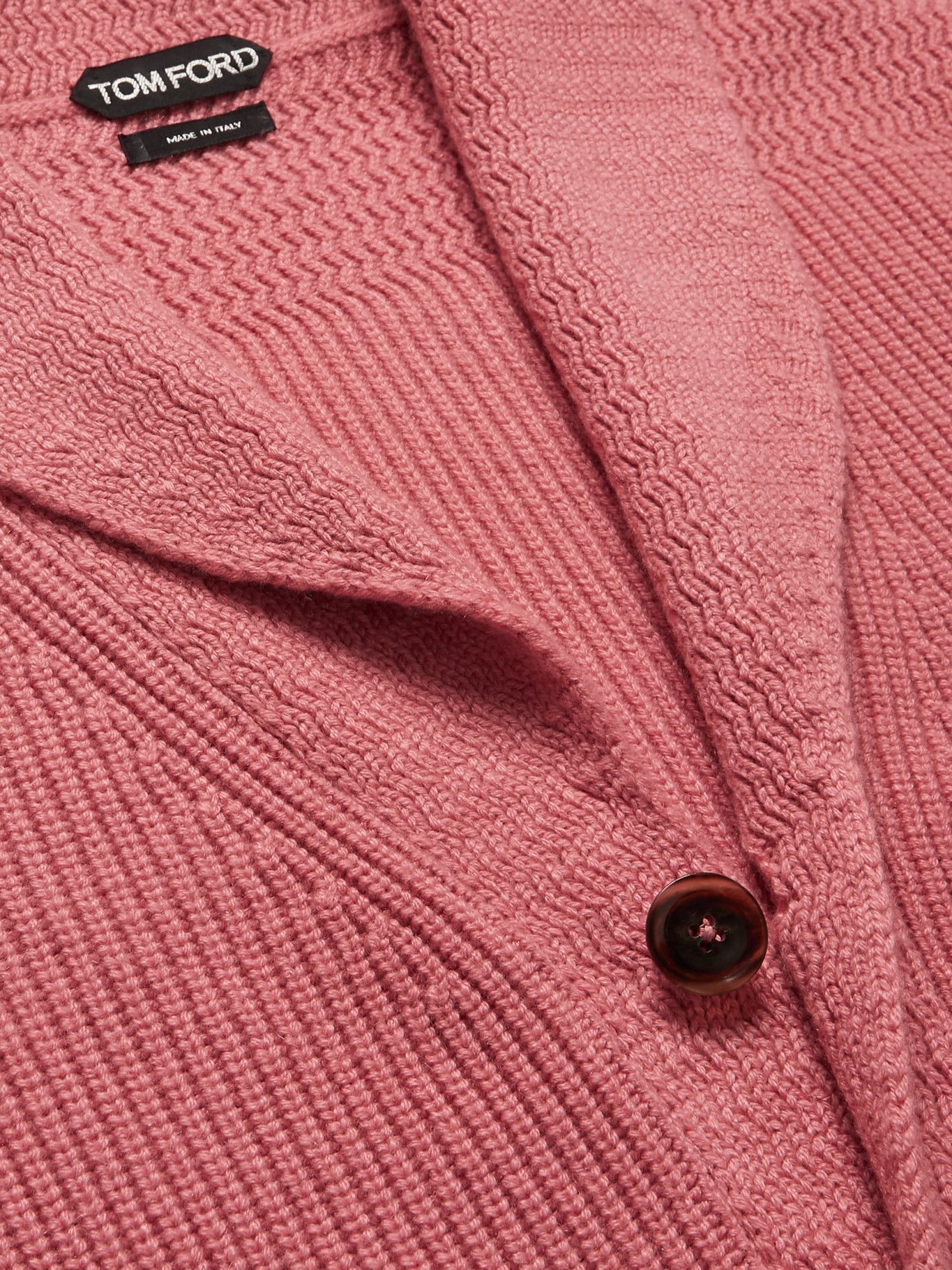 TOM FORD - Ribbed Cashmere Cardigan - Pink TOM FORD