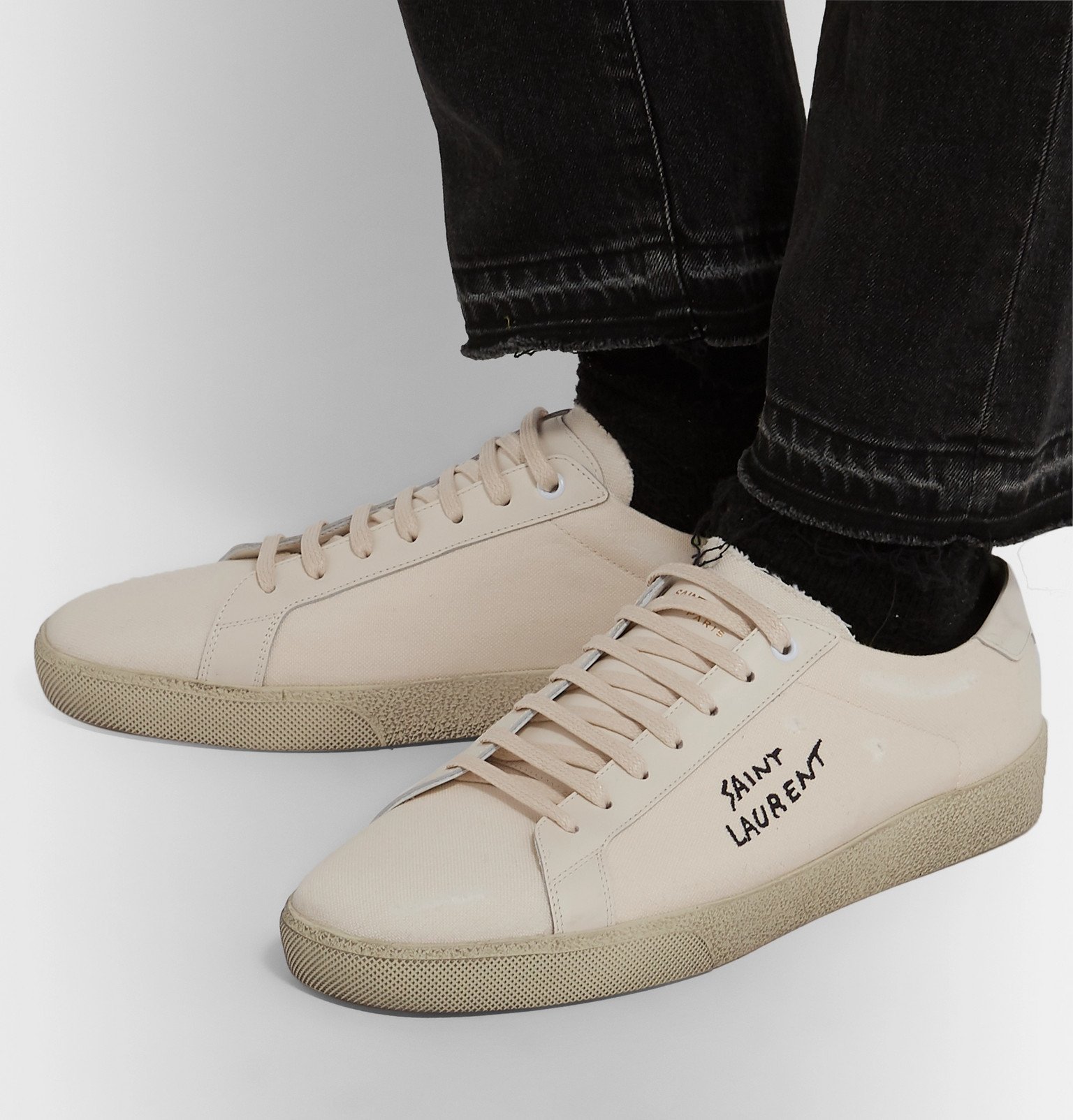 saint laurent court classic distressed