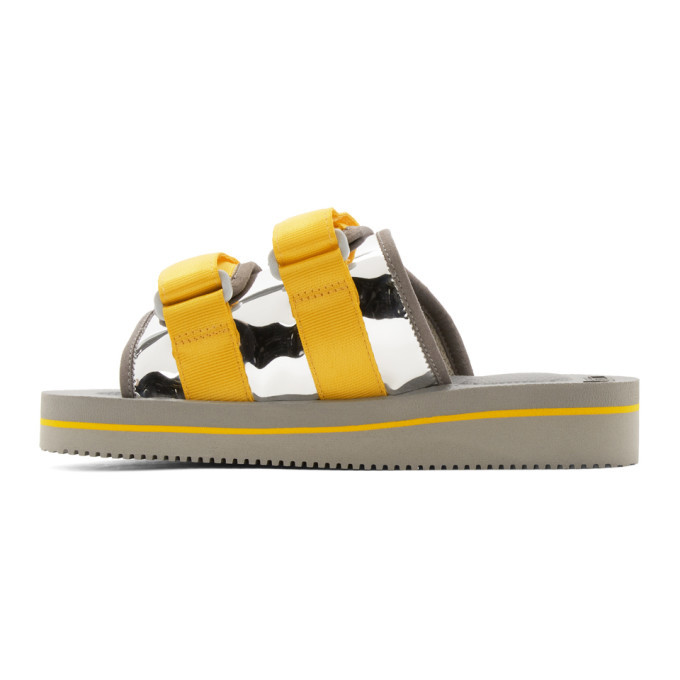 Suicoke OG-056VEU3 MOTO-VEU3 Yellow Silver PE Gray Vibram Sandals Slippers 