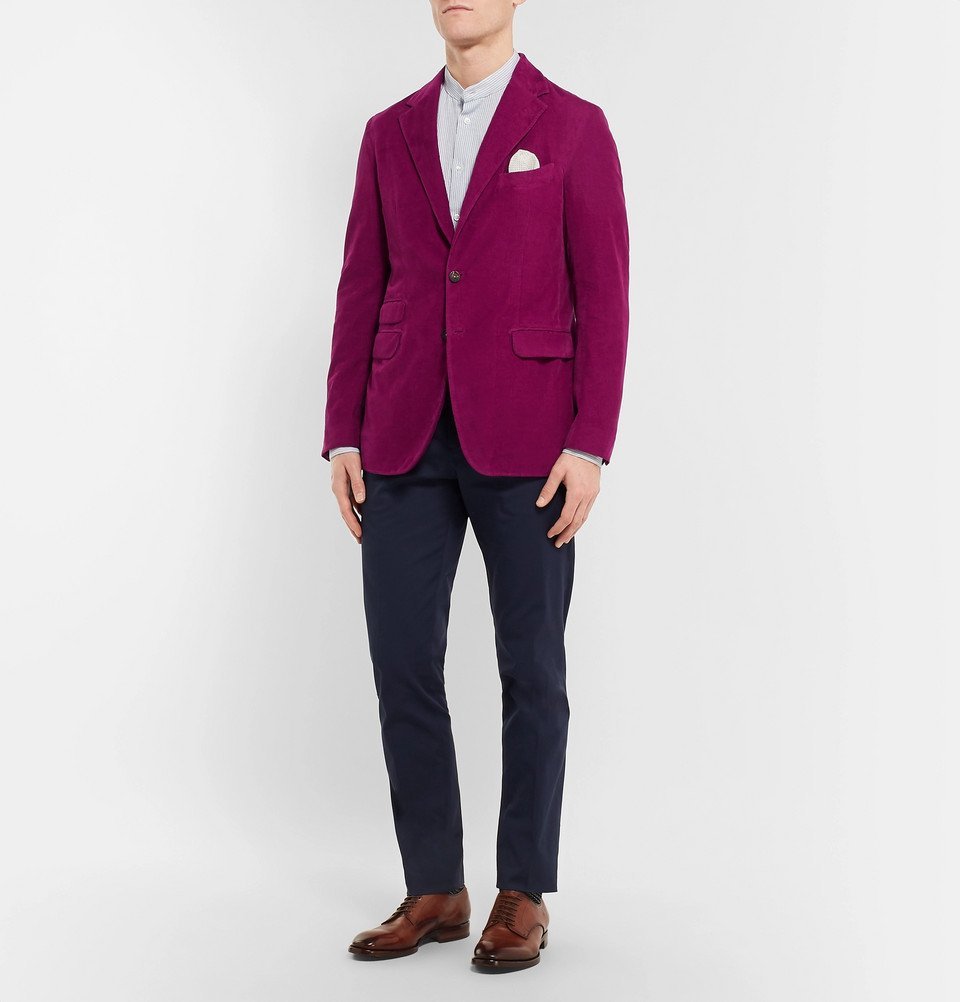 mens purple corduroy blazer