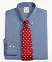 Brooks Brothers Men's Madison Relaxed-Fit Dress Shirt, Non-Iron Gingham | Blue