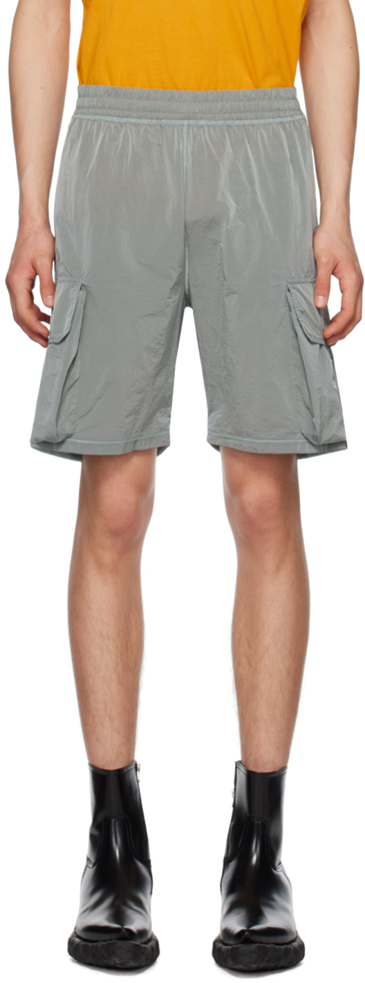 Greer Blue Eyelet Shorts
