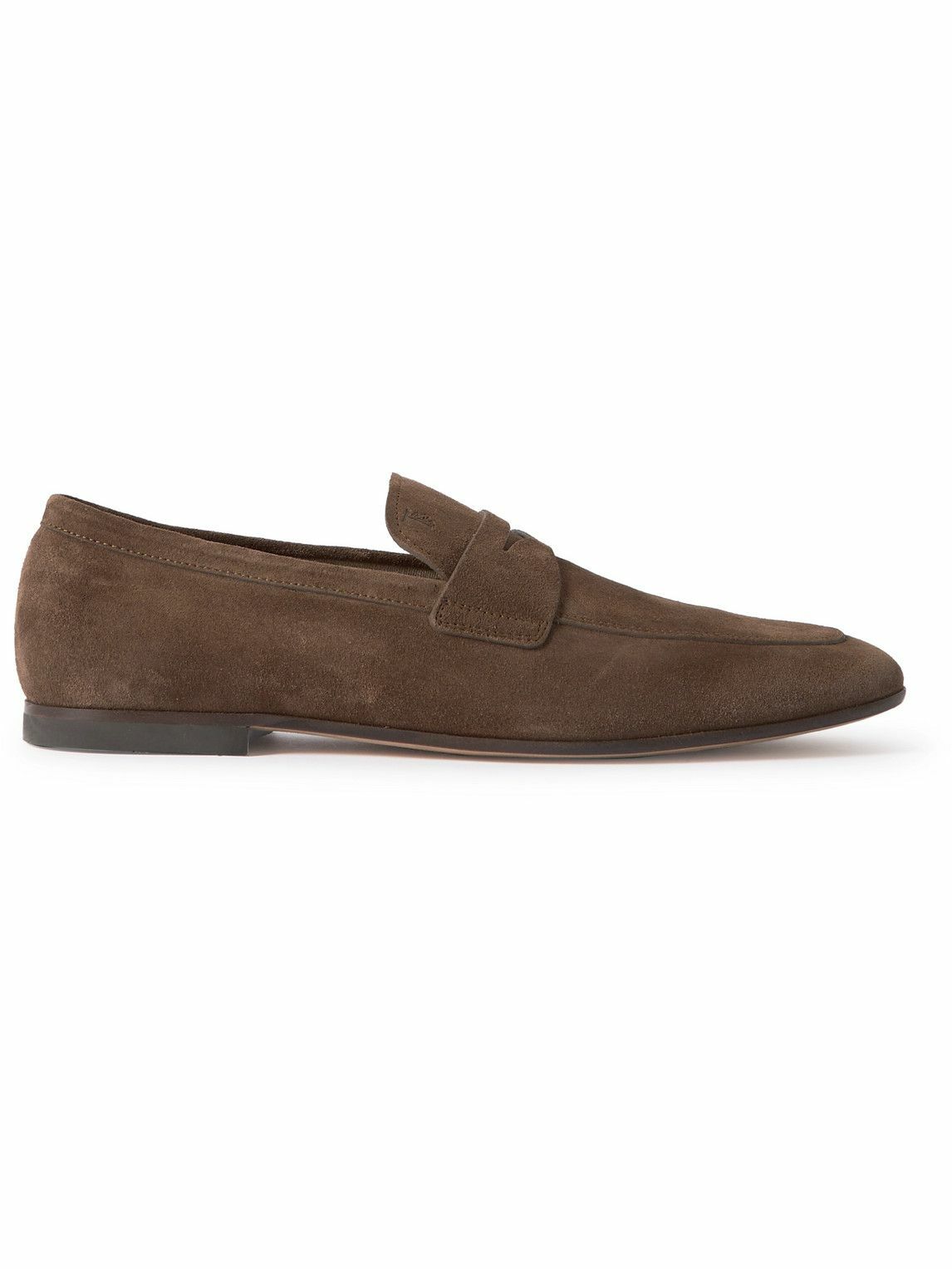 Tods Suede Penny Loafers Brown Tods 4874